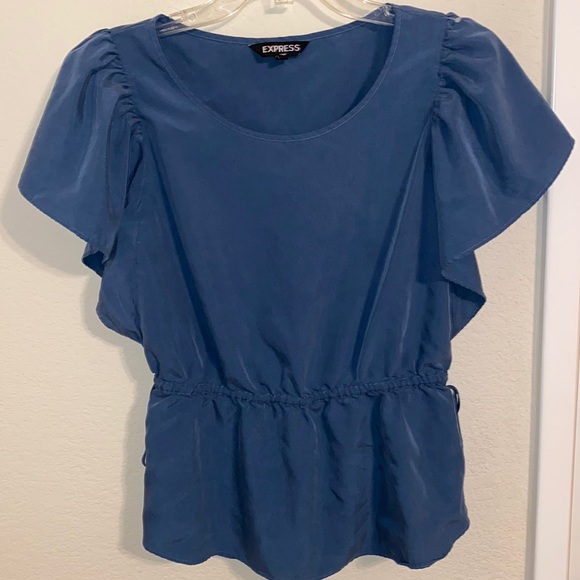 EXPRESS BLUE BLOUSE   SIZE S - Picture 1 of 5